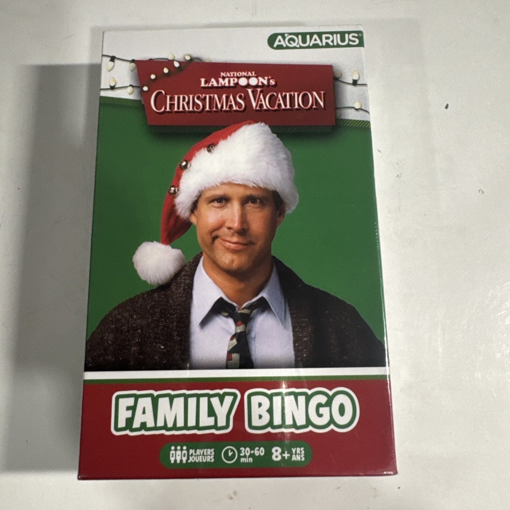 National Lampoon's Christmas Vacation Family Bingo Game New Holiday Aquarius NIB